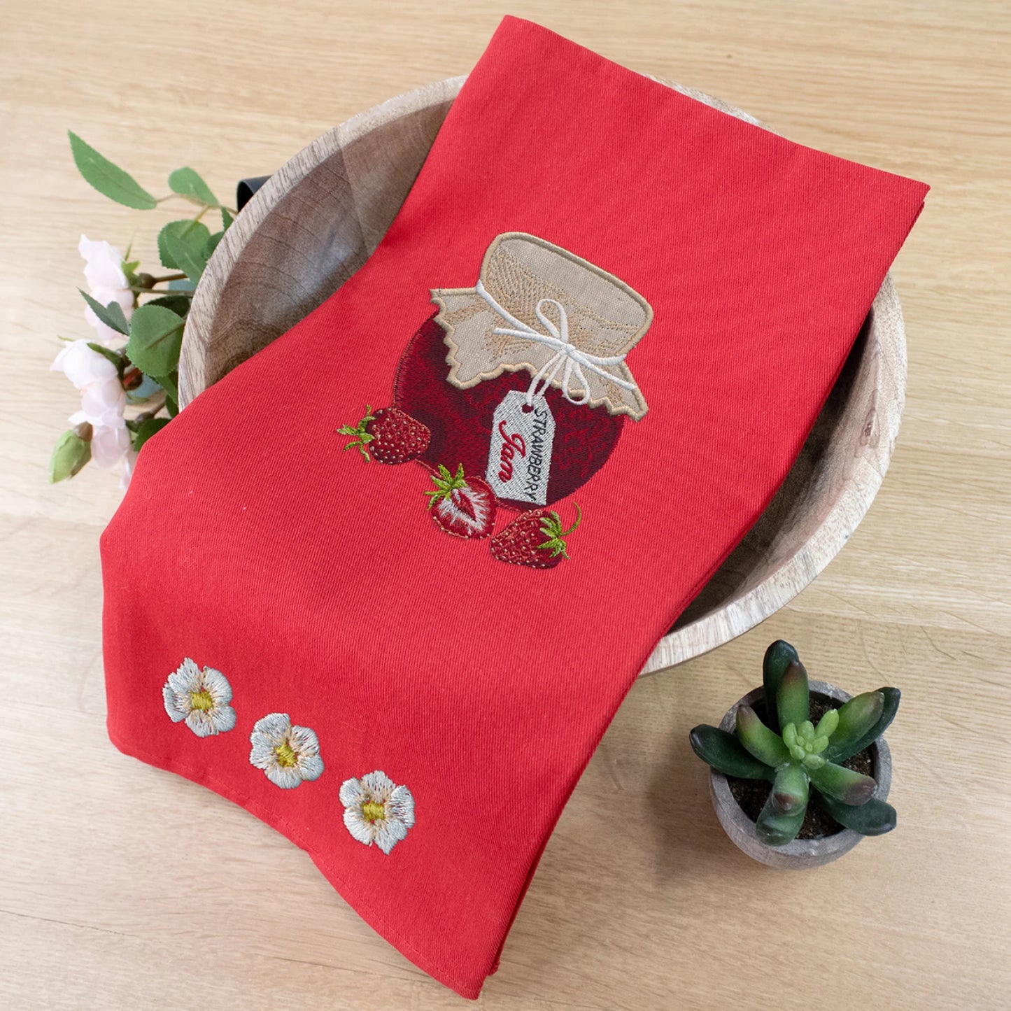 Tea Towels Red 2pk # TFH13560RED - Special Order