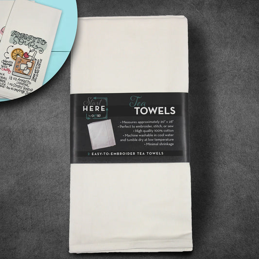 Tea Towels White 2pk # TFH27374WHT - Special Order