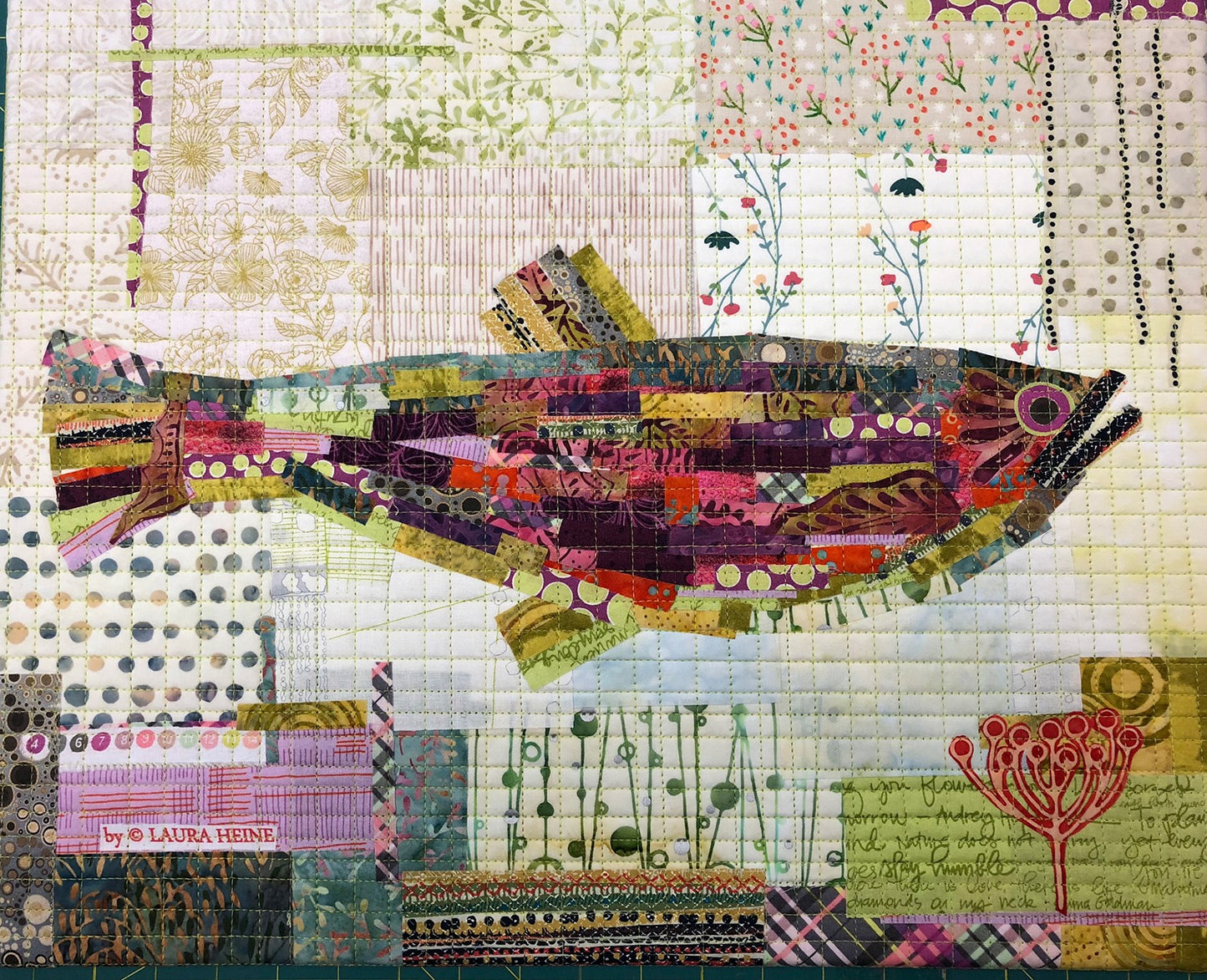 Teeny Tiny Collage Pattern by Laura Heine - Group 1 Dress, Fish and Elephant