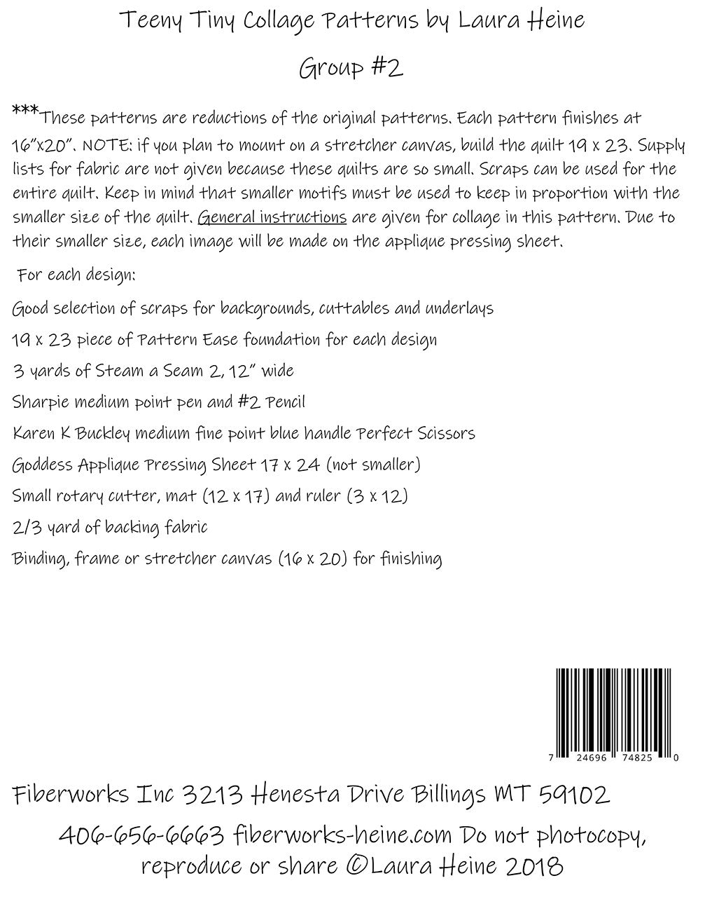 Teeny Tiny Collage Pattern by Laura Heine - Group 2 Truck, Fox and Cow