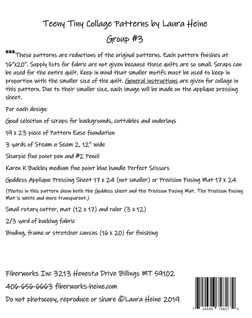 Teeny Tiny Collage Pattern by Laura Heine - Group 3 Flamingo, Bear and Camper