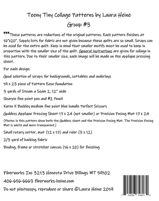 Teeny Tiny Collage Pattern by Laura Heine - Group 3 Flamingo, Bear and Camper