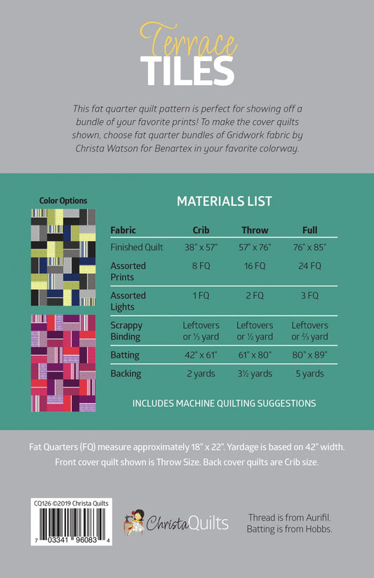 Terrace Tiles Quilt Pattern by Christa Quilts - Special Order