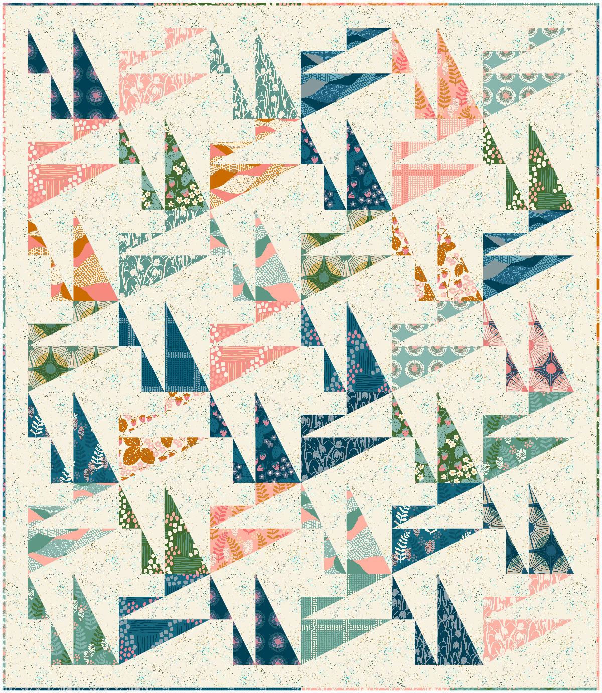 The Cliffs Quilt Pattern by Stitched in Purple