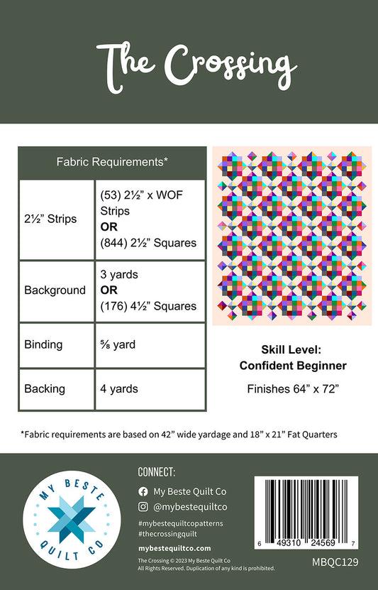 The Crossing Quilt Pattern by My Beste Quilt Co.
