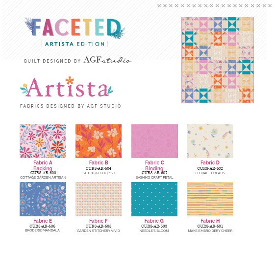 The Cur8tor Artista by AGF Studio : Faceted Quilt Kit