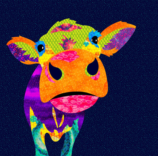 The Farmyard Collection Appliqué Panels by Delphine Brooks - Daisy the Cow DB1