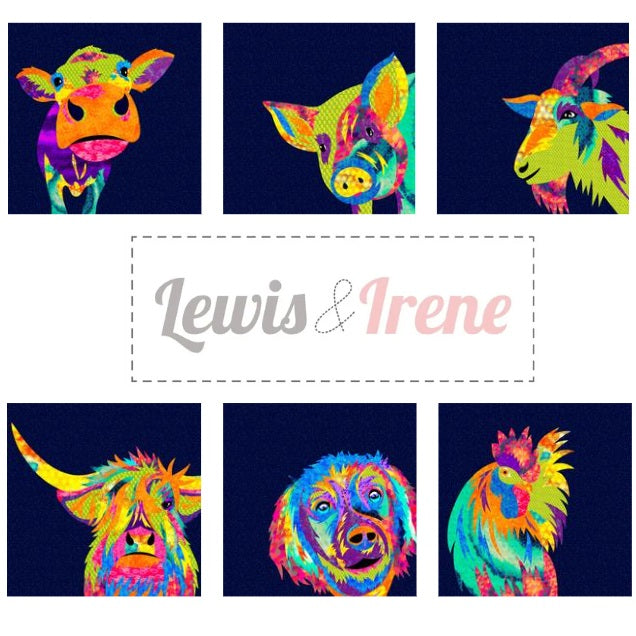 The Farmyard Collection Appliqué Panels by Delphine Brooks - Lola the Dog DB6