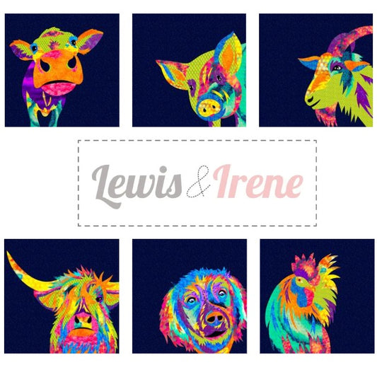 The Farmyard Collection Appliqué Panels by Delphine Brooks - Lola the Dog DB6