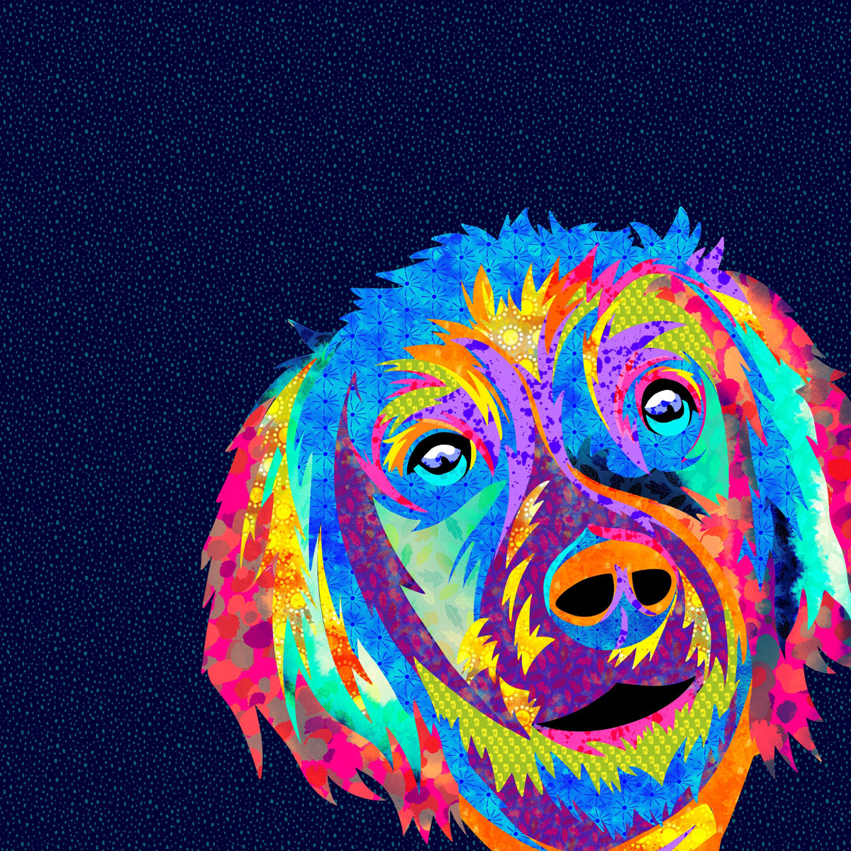 The Farmyard Collection Appliqué Panels by Delphine Brooks - Lola the Dog DB6