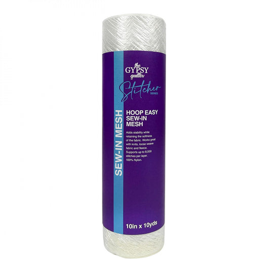 The Gypsy Quilter Stitcher Series Hoop Easy Sew-In Mesh Stabilizer 10in x 10yds # TGQHESM10 - Special Order