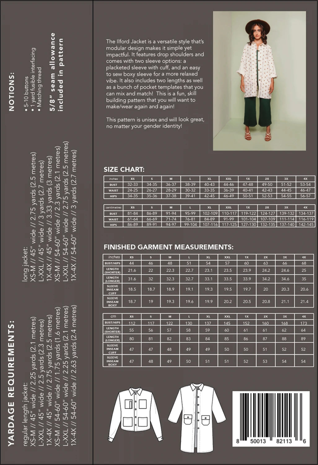 The Ilford Jacket Pattern by Friday Pattern Company - Special Order