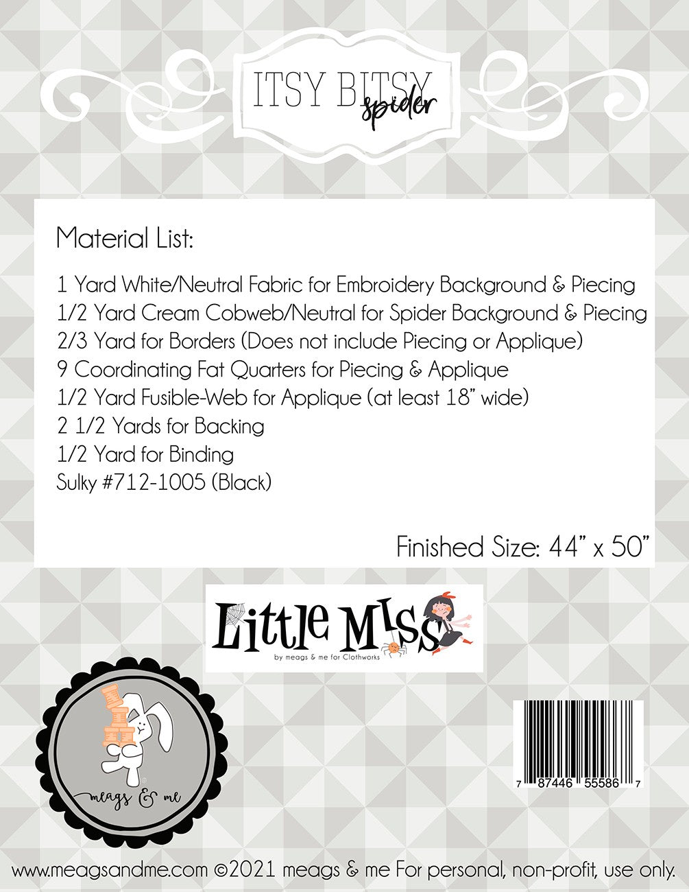 The Itsy Bitsy Spider Quilt Pattern by Meags & Me - Special Order