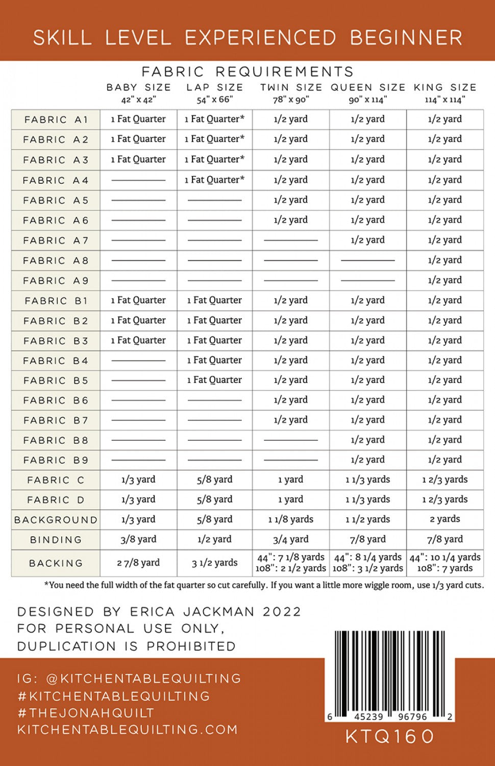 The Jonah Quilt Pattern by Kitchen Table Quilting