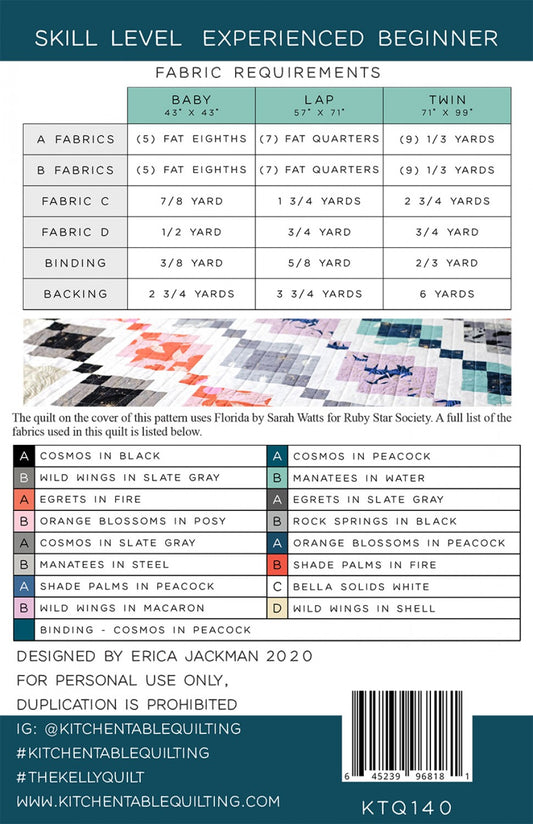 The Kelly Quilt Pattern by Kitchen Table Quilting - Special Order