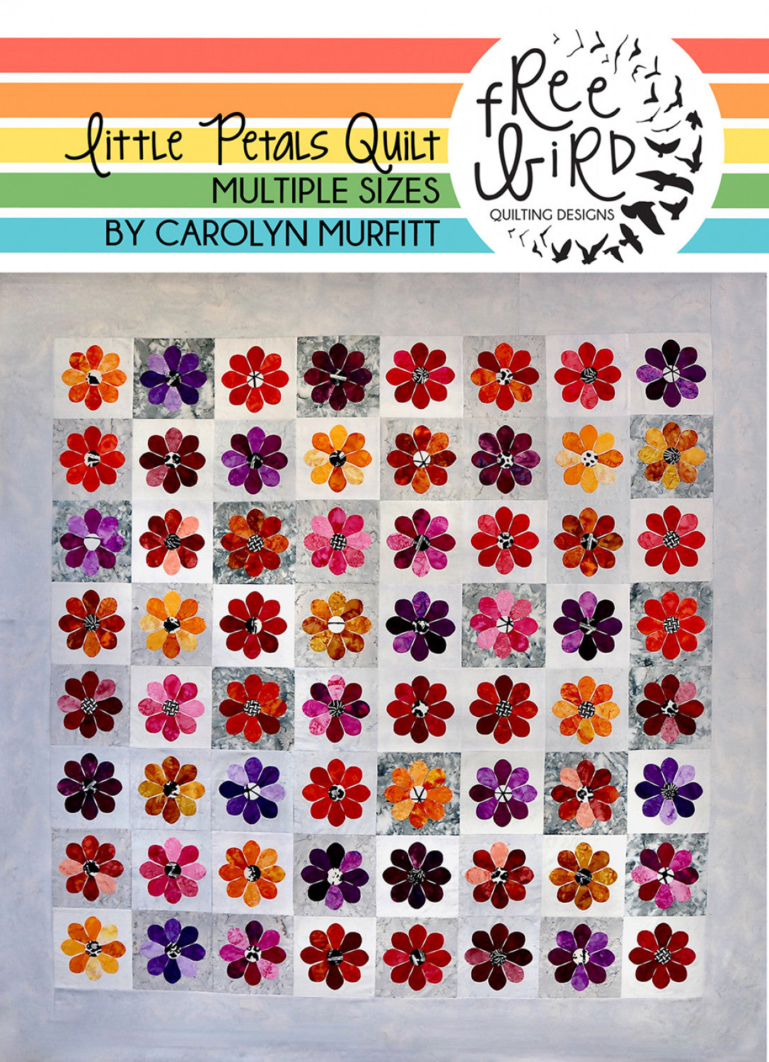 The Little Petals Applique Quilt Pattern by Free Bird Quilting Designs