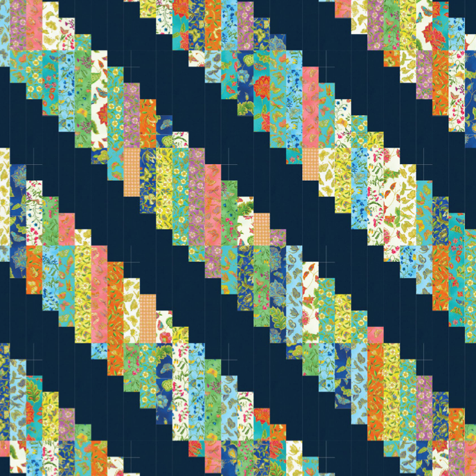 The Luna Quilt Kit with Robert Kaufman Parvaneh's Butterflies by Parvaneh Holloway