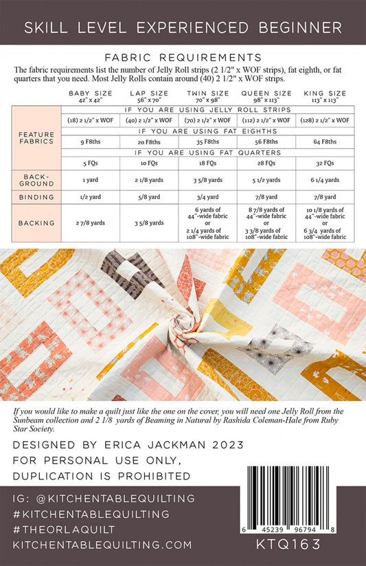 The Orla Quilt Pattern by Kitchen Table Quilting