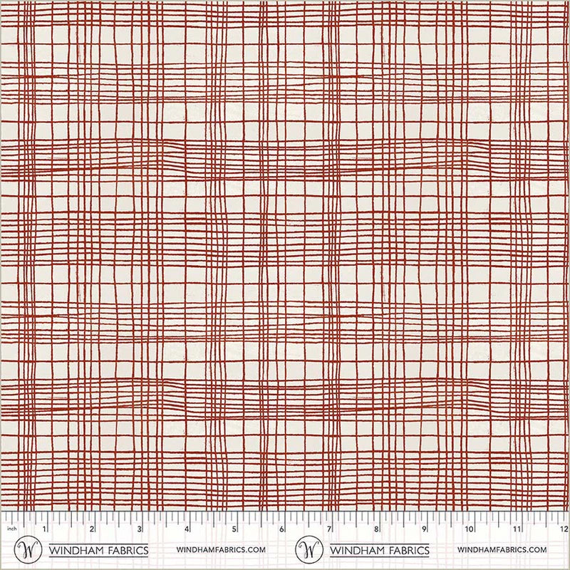 The Plaid One by Marcia Derse : String Theory Plaid Pomegranate 54932D-24
