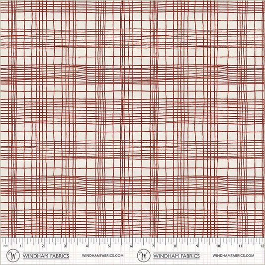 The Plaid One by Marcia Derse : String Theory Plaid Pomegranate 54932D-24