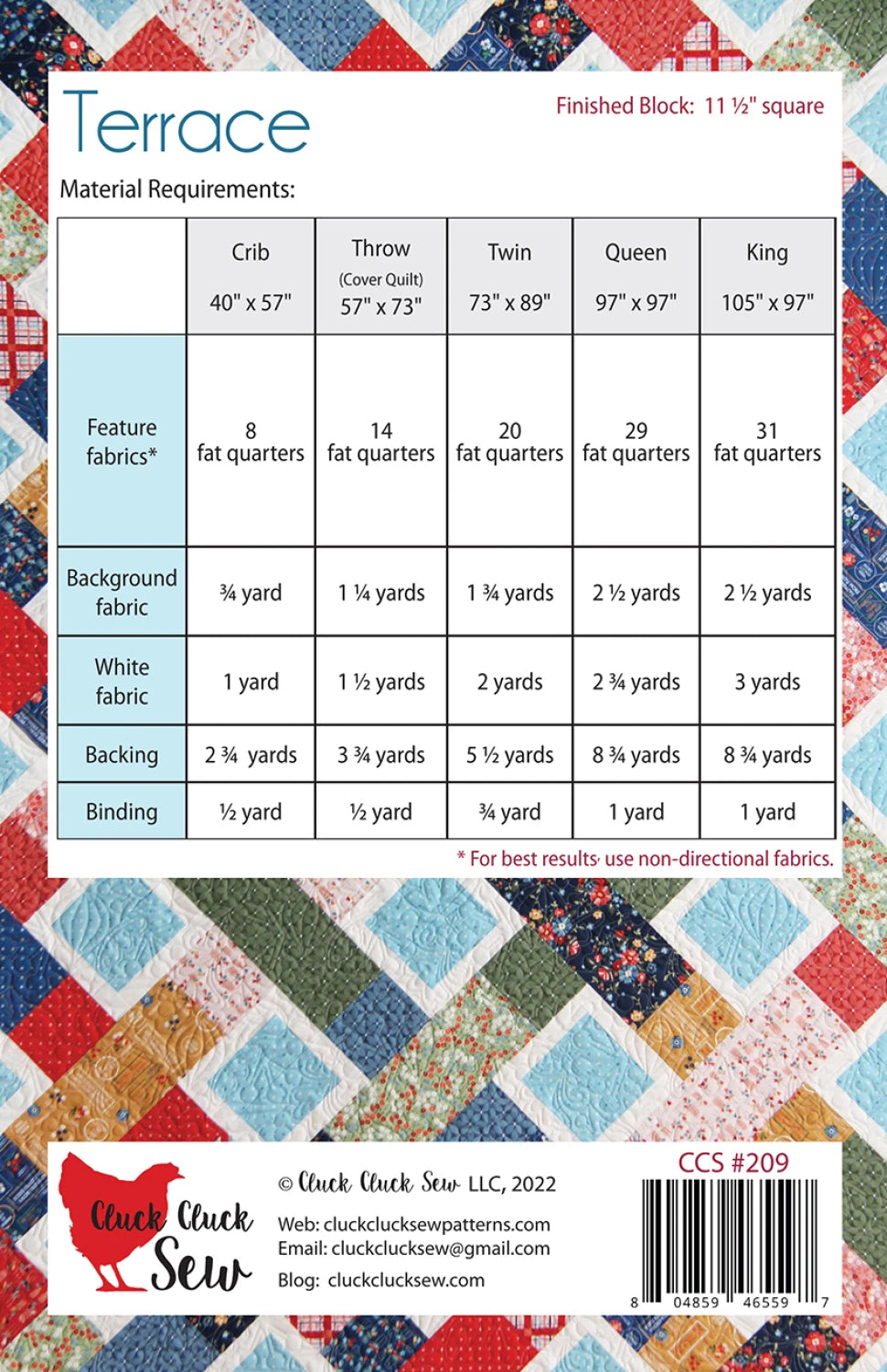 The Plaid One by Marcia Derse : Terrace Quilt Kit