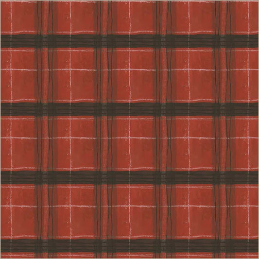 The Plaid One by Marcia Derse : Window Pane Plaid Barn Red 54922D-6