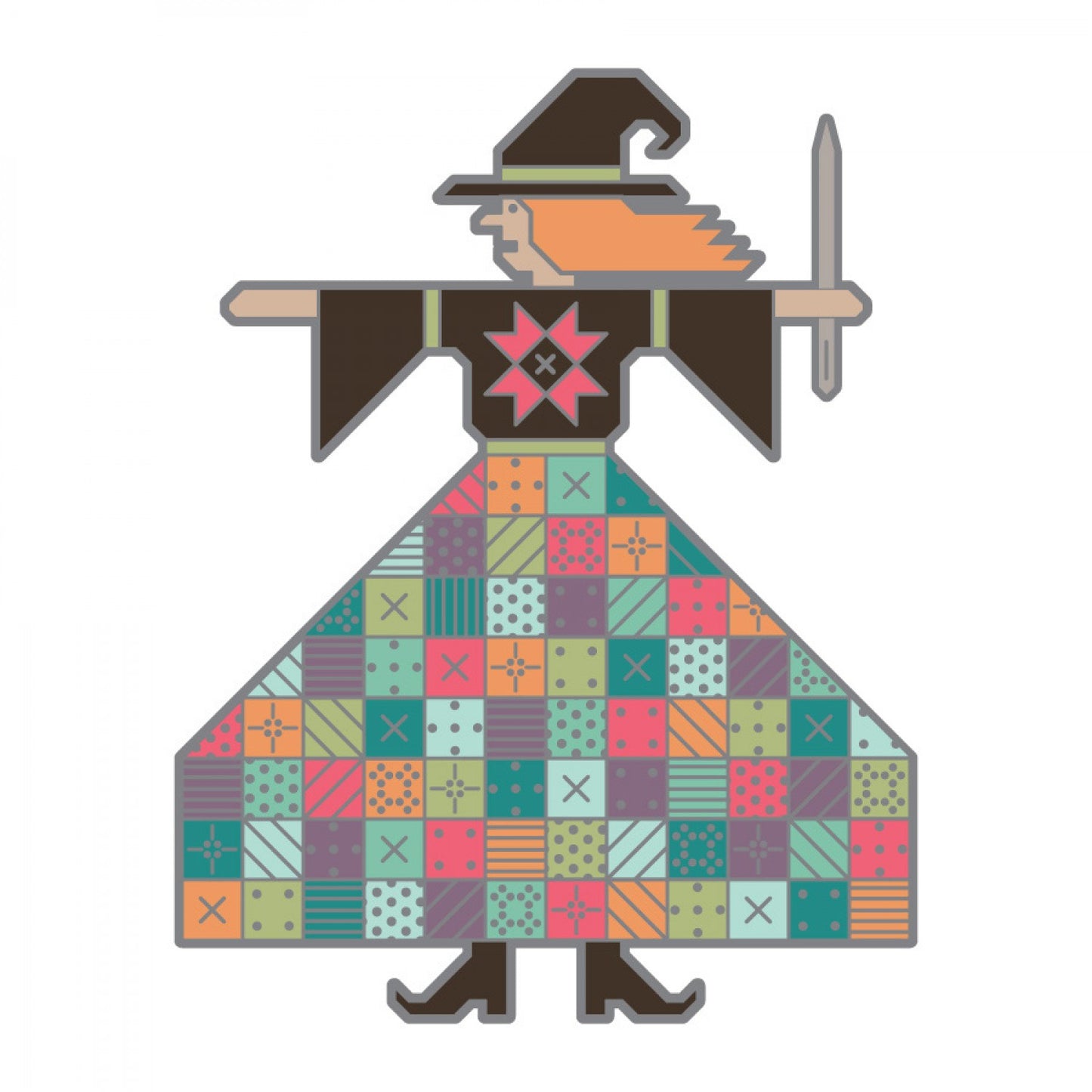 The Quilted Witch Enamel Needle Minder # ISE-844 - Special Order