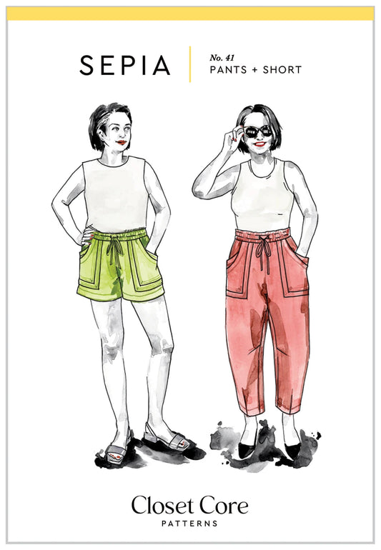 The Sepia Pants & Shorts Pattern by Closet Core Patterns - Special Order