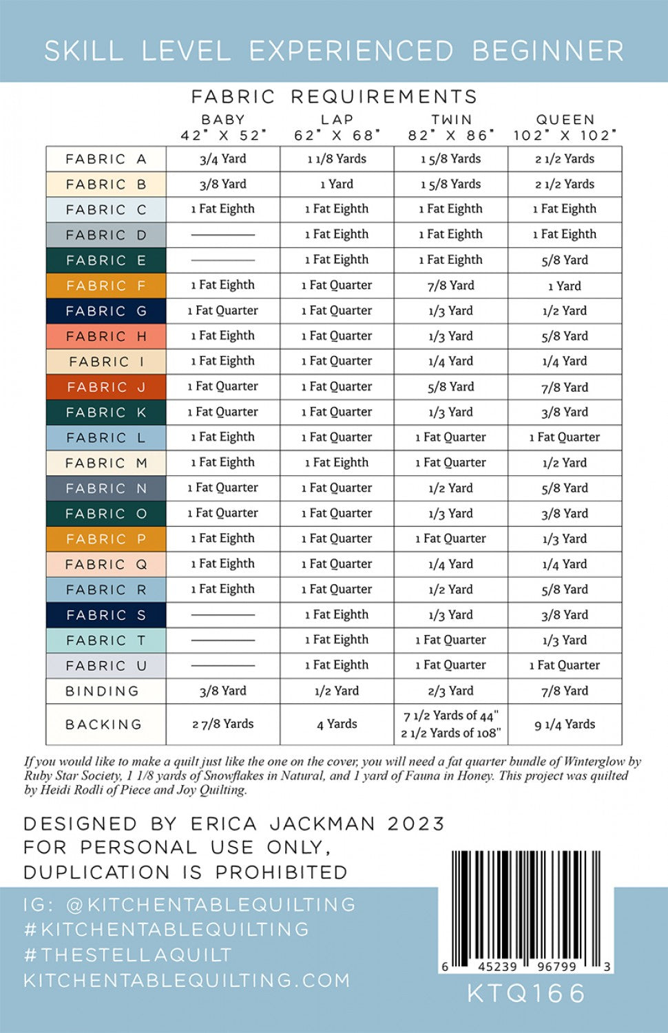 The Stella Quilt Pattern by Kitchen Table Quilting