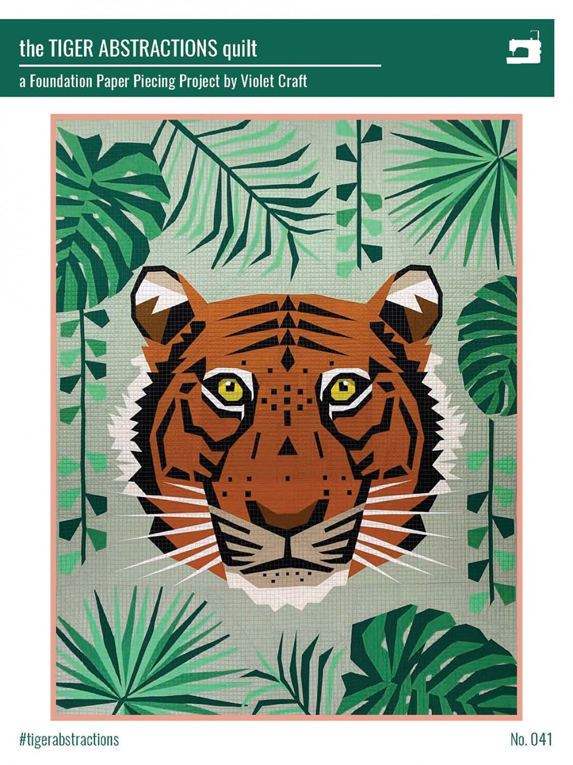 The Tiger Abstractions Quilt FPP Quilt Pattern by Violet Craft