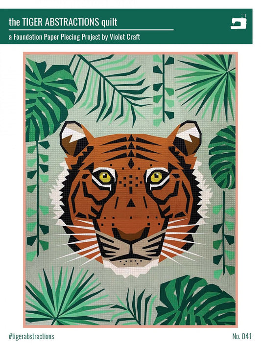 The Tiger Abstractions Quilt FPP Quilt Pattern by Violet Craft