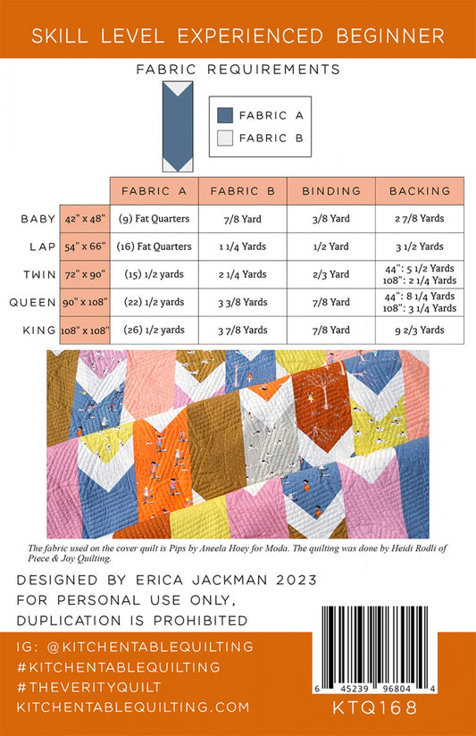 The Verity Quilt Pattern by Kitchen Table Quilting