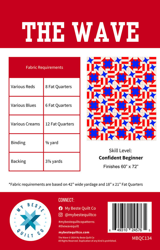 The Wave Quilt Pattern by My Beste Quilt Co.