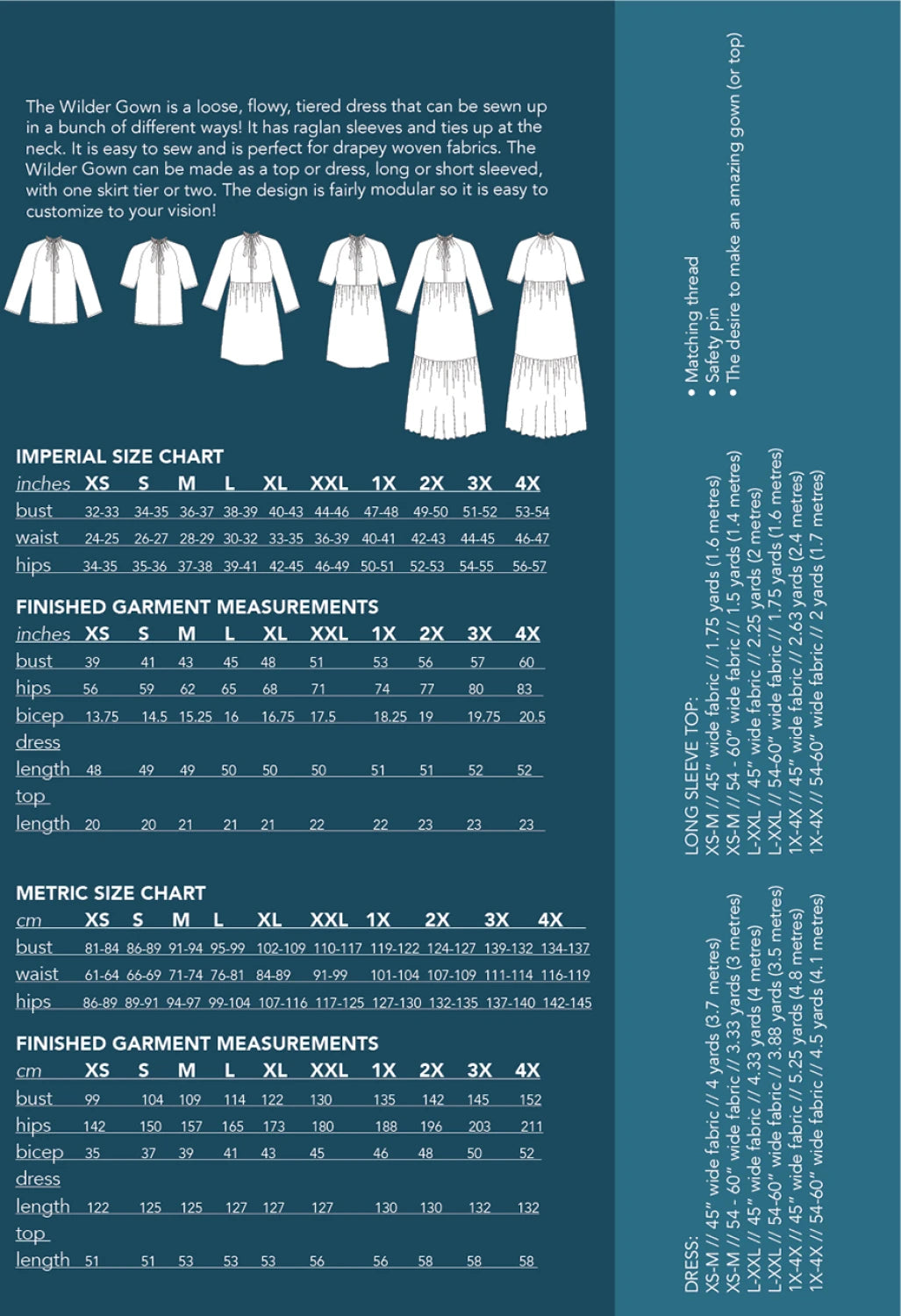 The Wilder Gown Shirt & Dress Pattern by Friday Pattern Company - Special Order