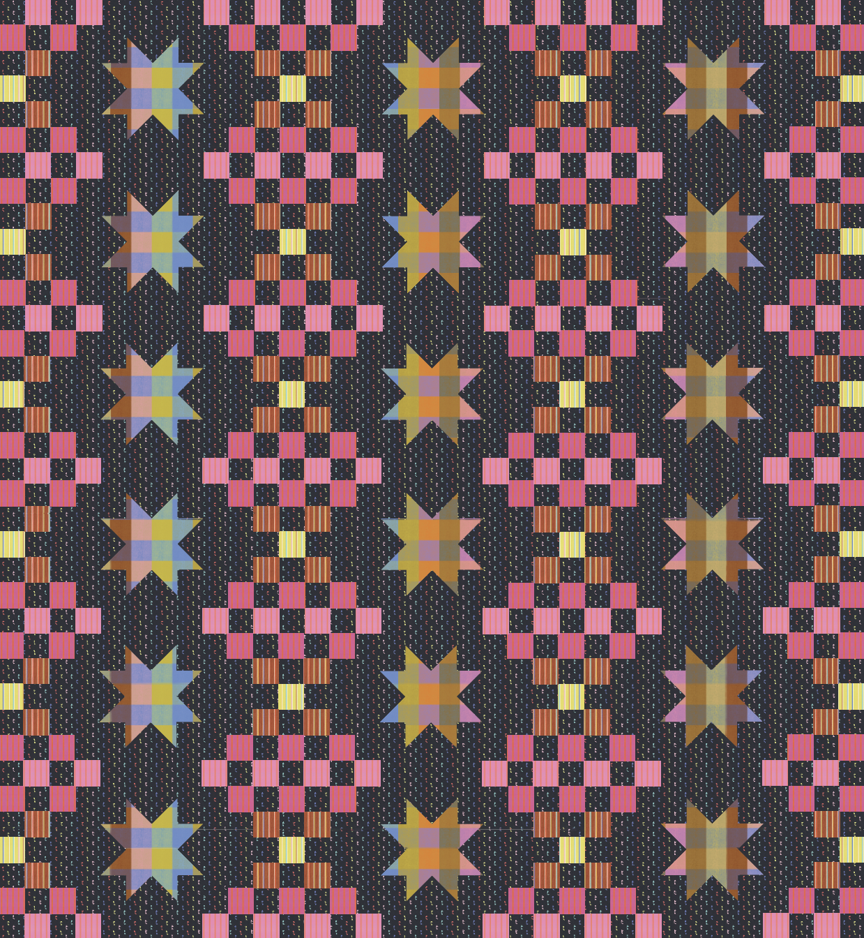 Warp & Weft ooh Lucky Lucky by Alexia Marcelle Abegg : Orchard Stars Quilt Kit (Estimated Arrival Mar. 2025)