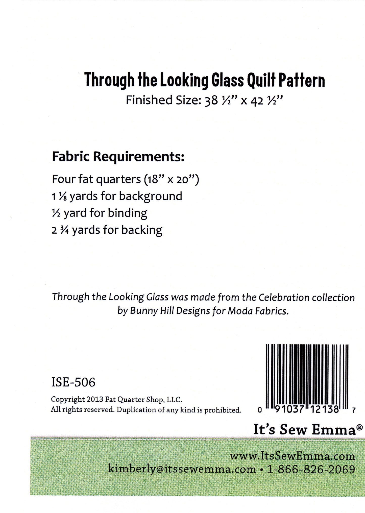 Through the Looking Glass Quilt Pattern by It’s Sew Emma