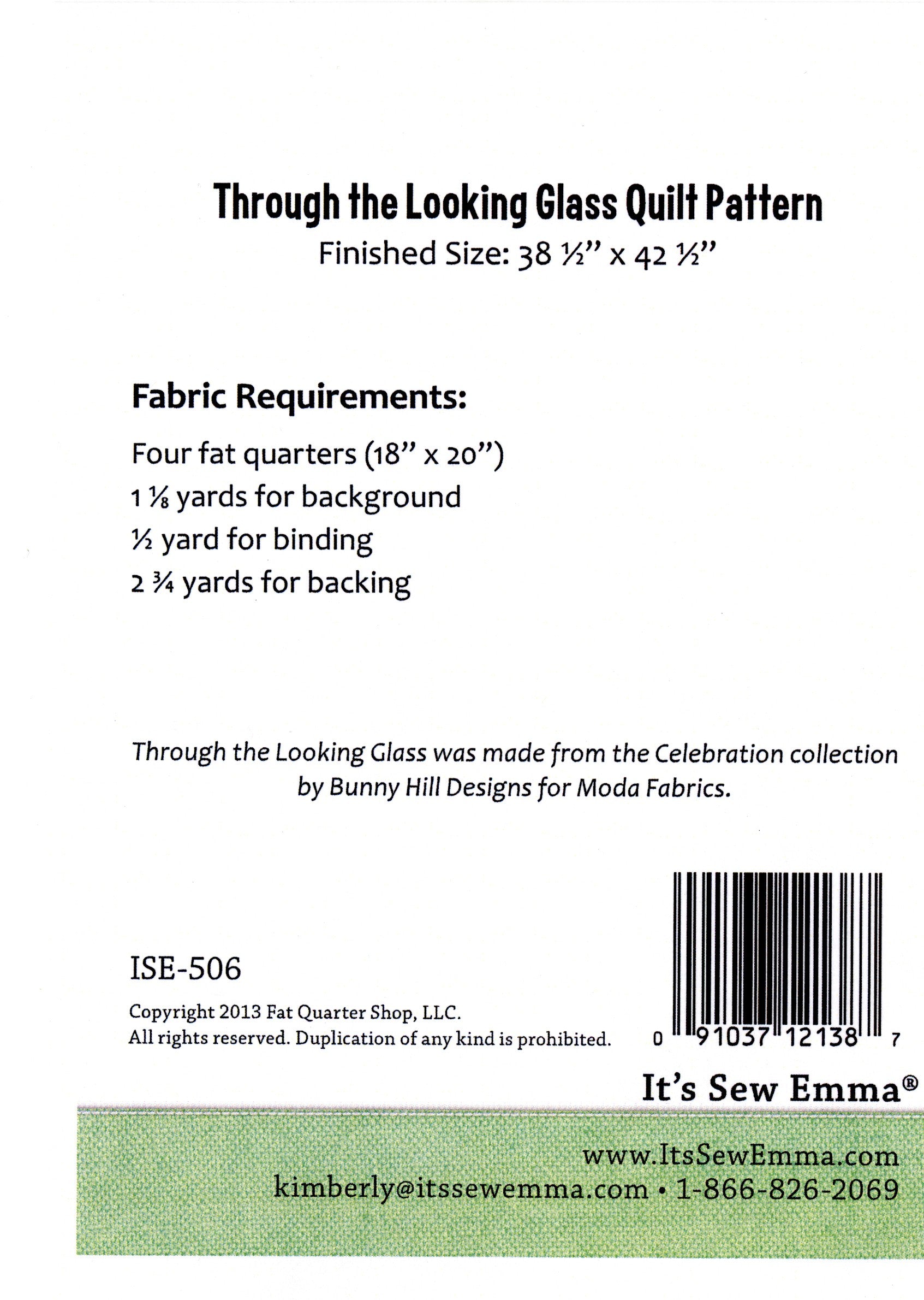 Through the Looking Glass Quilt Pattern by It’s Sew Emma