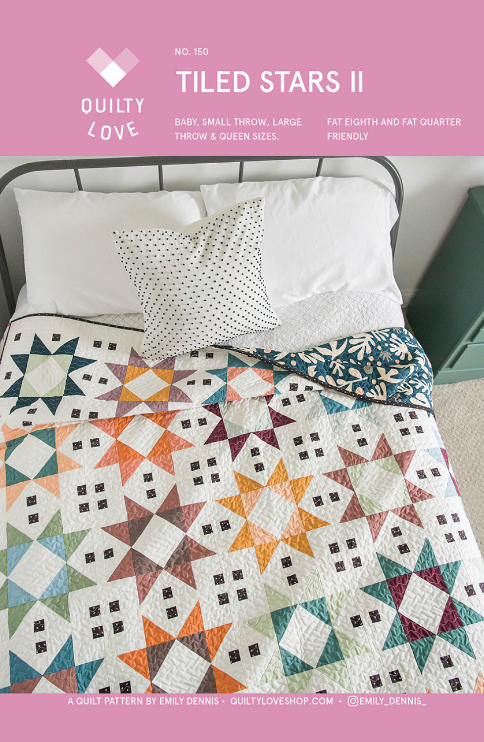 Tiled Stars II Quilt Pattern by Quilty Love