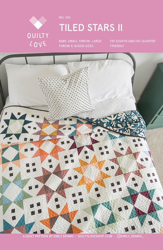 Tiled Stars II Quilt Pattern by Quilty Love