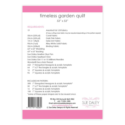 Timeless Garden Quilt Pattern by Sue Daley