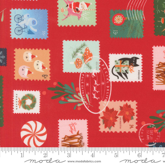 Tiny Christmas by Lizzy House - Christmas Stamps Christmas Red 37132 12