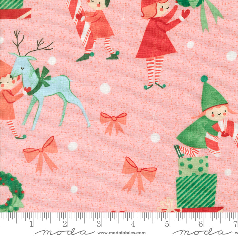 Tiny Christmas by Lizzy House - Elves Cotton Candy 37131 15