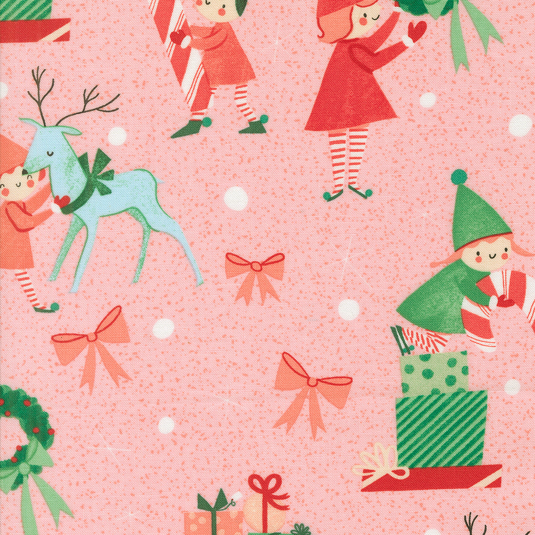Tiny Christmas by Lizzy House - Elves Cotton Candy 37131 15