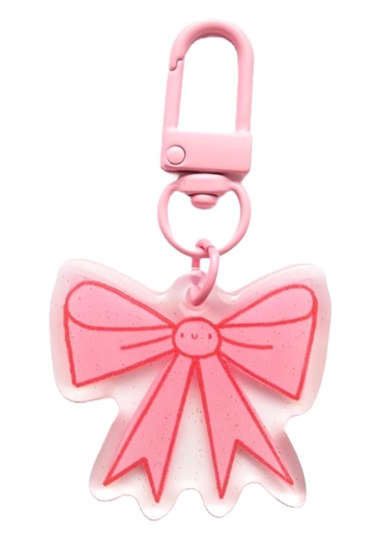 Tiny Christmas by Lizzy House - Zipper Glitter Charm Pink Bow