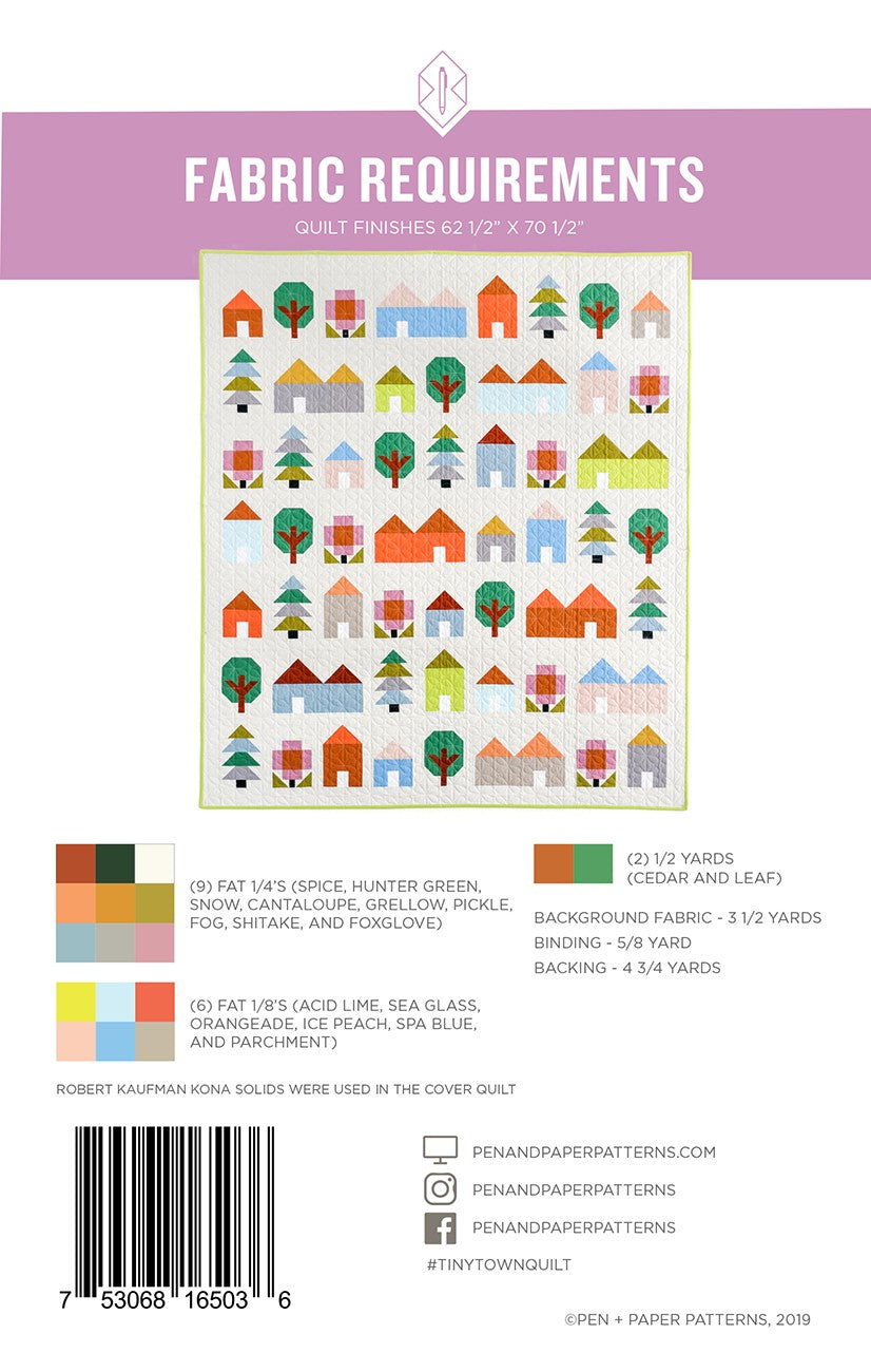 Tiny Town Quilt Pattern by Pen + Paper Patterns