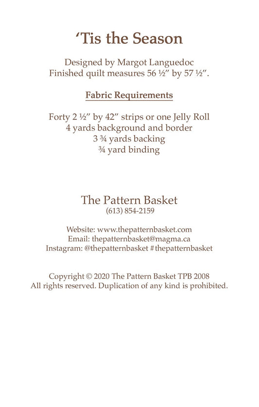 Tis The Season Quilt Pattern by The Pattern Basket