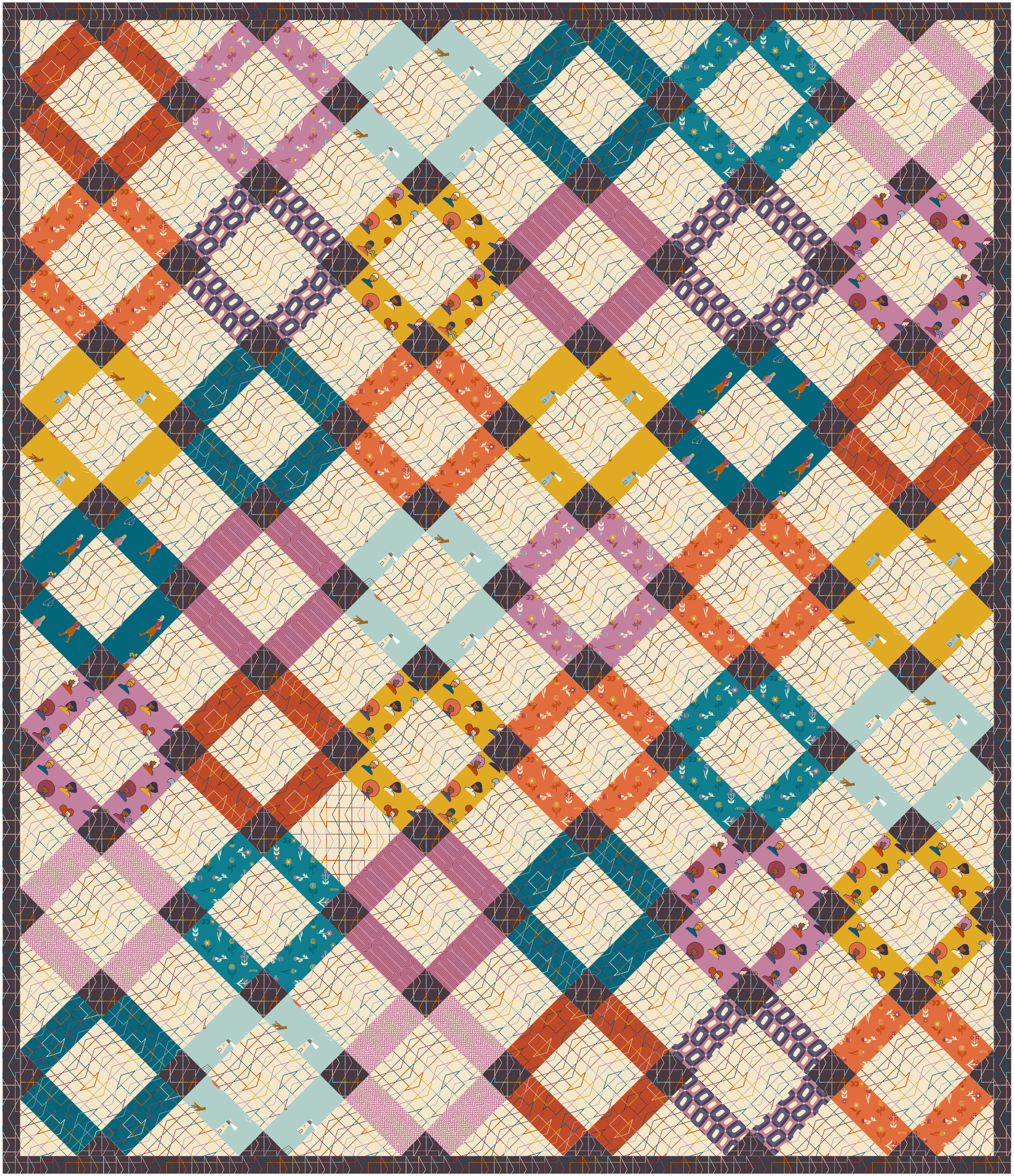 To and Fro by Rashida Coleman Hale - The Ivy Quilt Kit - 1 Left!