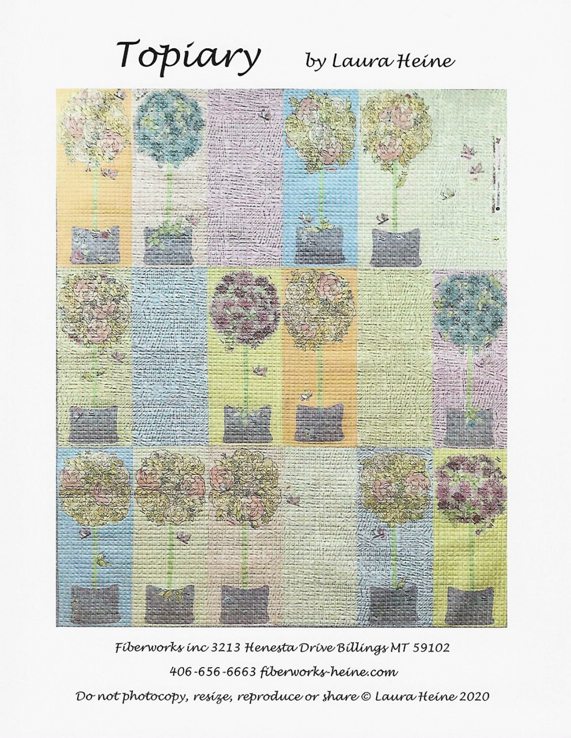 Topiary Collage Quilt Pattern # LHFWTOPIARY - Special Order