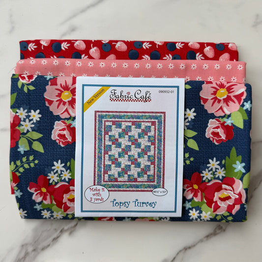 Topsy Turvey Quilt Kit featuring Berry Basket by April Rosenthal - 3 Yard Quilt Kit