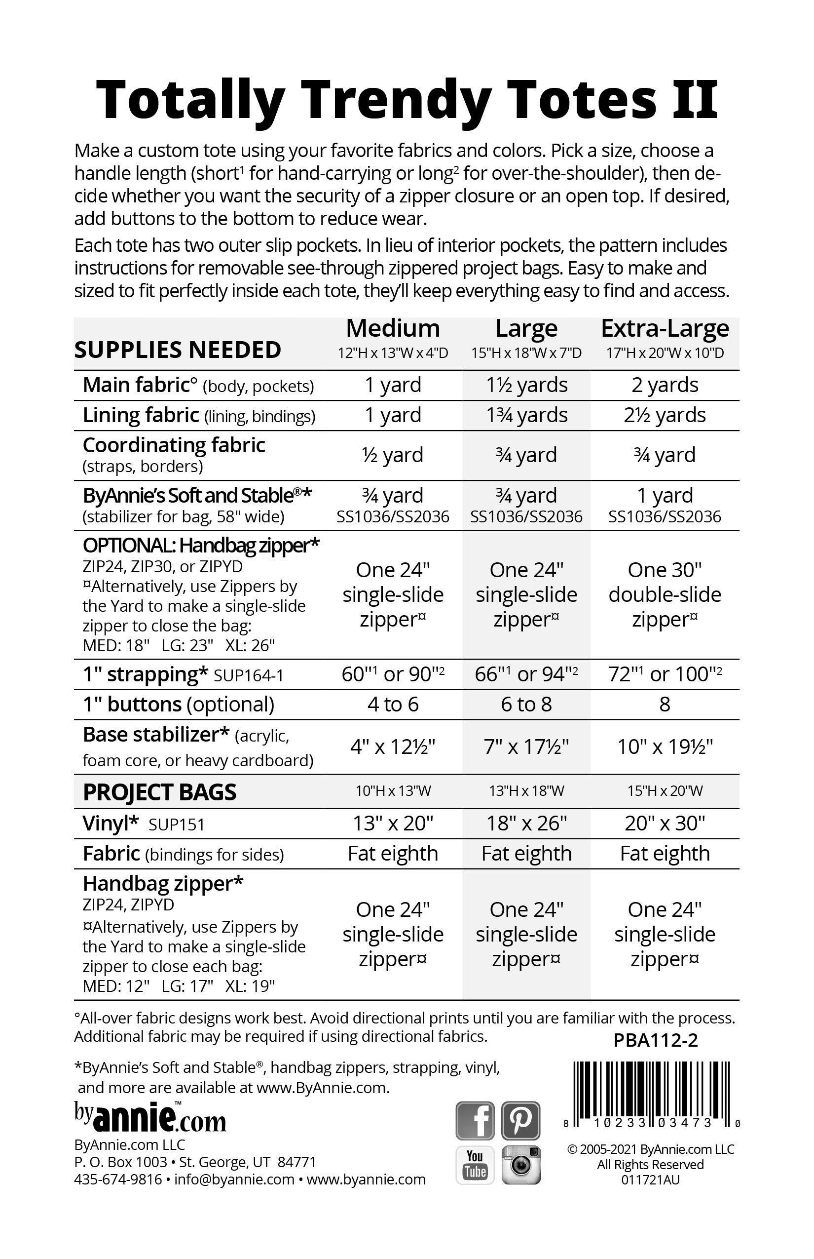 Totally Trendy Totes II # PBA112-2- Special Order